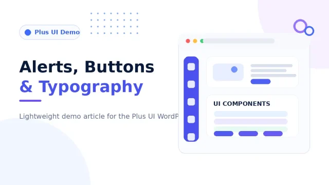 Komponen UI dan Tipografi Plus UI