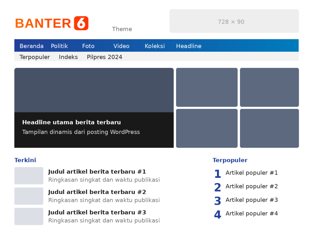 Banter6 - Theme WordPress
